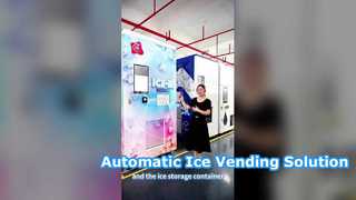 Máquina expendedora de hielo | Solución integrada para producción, almacenamiento, embolsado y sellado automático de hielo