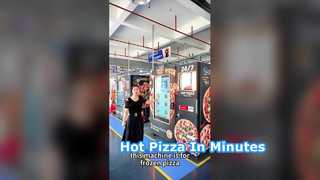 Máquina expendedora de pizzas | Reta de pizza no tripulada con refrigeración, recogida inteligente y calefacción de modo dual las 24 horas