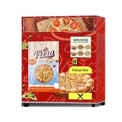 Máquina expendedora de la pizza de la pantalla táctil con el sistema de calefacción y el sistema de la panadería