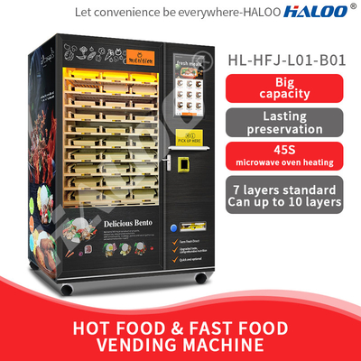 máquina expendedora caliente completamente automática de la comida del autoservicio 24h con el calentamiento por microondas