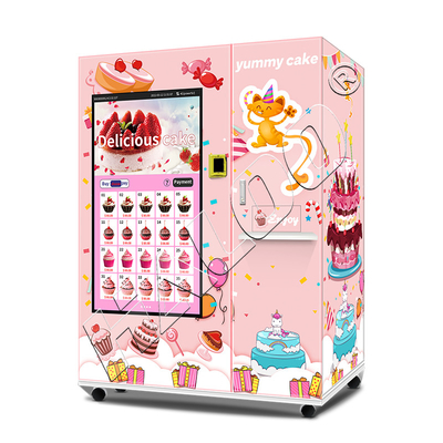 Máquina expendedora automática de la comida fresca de la ensalada de la máquina expendedora de la magdalena del refrigerador del sistema de la elevación con la pantalla táctil 21.5inch