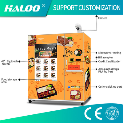 Máquina expendedora completamente automática de la comida congelada de la pantalla táctil de la máquina expendedora grande de la comida congelada con la calefacción rápida 45S