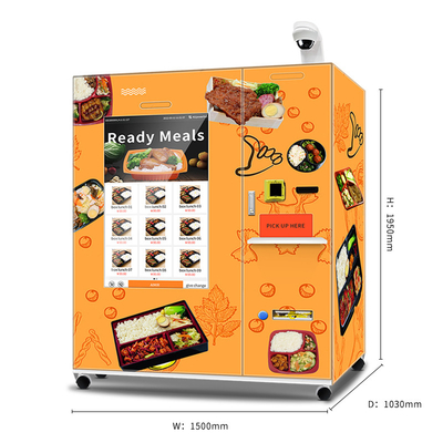 Máquina expendedora completamente automática de la comida congelada de la pantalla táctil de la máquina expendedora grande de la comida congelada con la calefacción rápida 45S