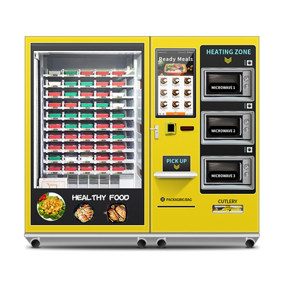 Máquina expendedora caliente modificada para requisitos particulares semiautomática de la comida de la comida del GIMNASIO de la máquina expendedora nutritiva sana de la dieta con la microonda 3