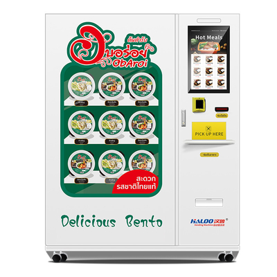 Máquina expendedora de congelación completamente automática de la fiambrera de las comidas de la congelación de alimentos con el puerto de la recogida del calentamiento por microondas y de los cubiertos