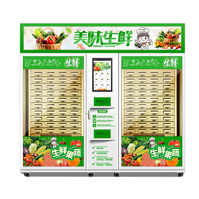 24 horas de refrigerador que refresca la máquina expendedora de las verduras frescas y de la fruta con el elevador XY