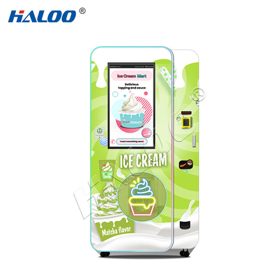 Fabricante de máquinas expendedoras Haloo 32 pulgadas de publicidad Smart Touch Screen Máquina expendedora de helados