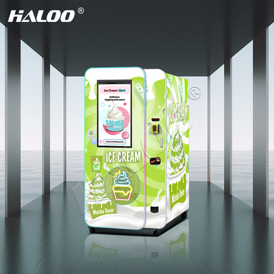 Fabricante de máquinas expendedoras Haloo 32 pulgadas de publicidad Smart Touch Screen Máquina expendedora de helados