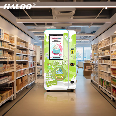Fabricante de máquinas expendedoras Haloo 32 pulgadas de publicidad Smart Touch Screen Máquina expendedora de helados