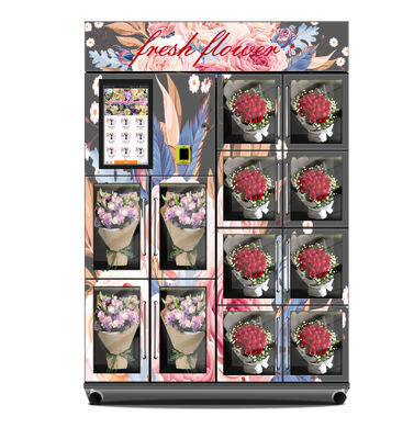 Vendedor de máquinas expendedoras Haloo Smart Touch Screen Full Automatic Kiosk de 12 celosías Logotipo personalizado Regalos de flores Máquina expendedora