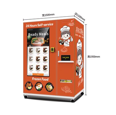 Máquina expendedora de comida caliente congelada de microondas única de 24 horas, equipada con una pantalla grande de 49 pulgadas y función Sdk