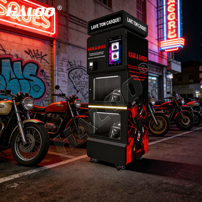 Haloo proveedor de máquinas expendedoras casco de doble puerta limpiador material metálico Compare con 4 tipos de perfumes y 3 modos de limpieza