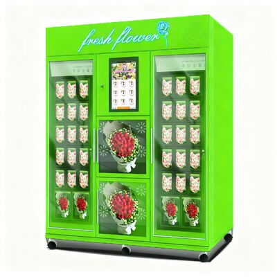 Haloo Vending Machine Proveedor de 36 números de casillero Flower Vending Machine 21.5 pulgadas con pantalla táctil con lector de tarjetas de efectivo