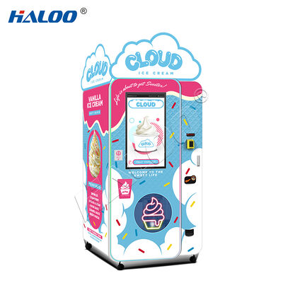 Máquinas expendedoras de helados Haloo con caja de luz superior y reductor de engranajes de gusano, compresor Embraco 1.5P importado de Brasil