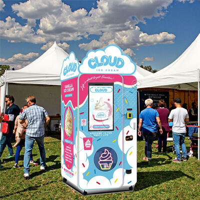 Máquinas expendedoras de helados Haloo con caja de luz superior y reductor de engranajes de gusano, compresor Embraco 1.5P importado de Brasil