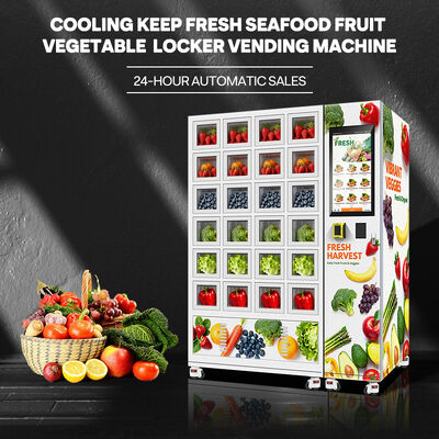 Halo 24 red smart vending casillero espesado de chapa galvanizada con cáscara exterior y puerta de vidrio de tres capas con sistema de refrigeración