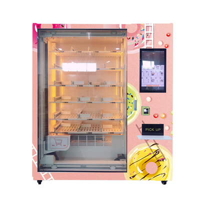 Máquina expendedora automática de la comida fresca de la ensalada de la máquina expendedora de la magdalena del refrigerador del sistema de la elevación con la pantalla táctil 21.5inch