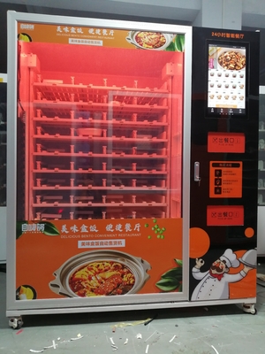 Máquinas expendedoras calientes frescas de las comidas de la capacidad grande con el horno de microondas dual