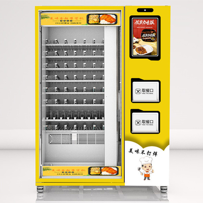 Máquina expendedora al por menor automática de la comida con el refrigerador y la microonda dual