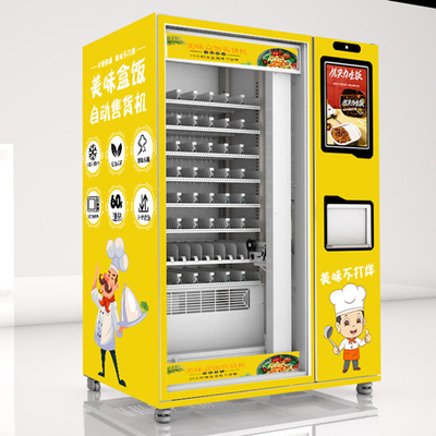 Máquina expendedora al por menor automática de la comida con el refrigerador y la microonda dual