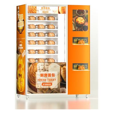 Las empanadas dulces de la máquina expendedora de la comida fresca de la pantalla táctil empanan la máquina expendedora de las magdalenas de la ensalada del sushi con el elevador