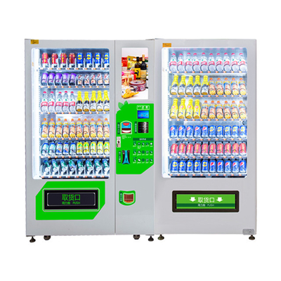 Bebidas grandes de la capacidad y máquina expendedora combinada de los bocados con las máquinas expendedoras dobles de la combinación del gabinete