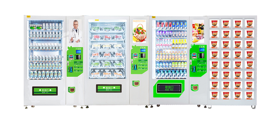 Máquina expendedora elegante del refrigerador de la capacidad grande, máquina expendedora del bocado combinada