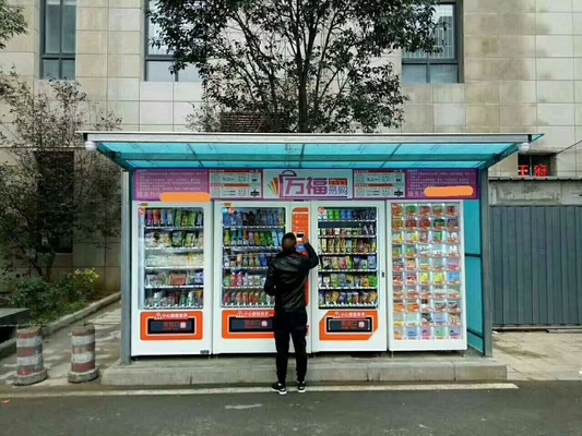 Mini Market Vending Machine Combination en línea con el ODM de la pantalla de 5 pulgadas