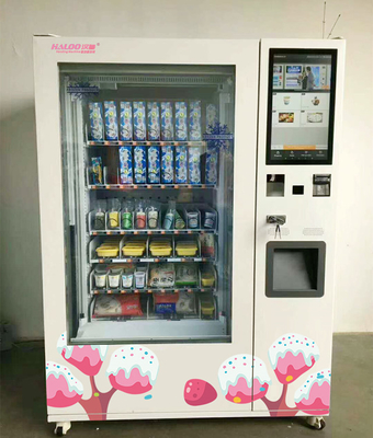 21,5 máquina expendedora congelada del helado del congelador de la máquina expendedora del helado de las invitaciones de la pantalla táctil