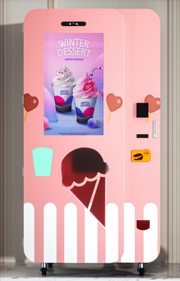 Máquina expendedora suave automática de fabricación rápida del helado con las luces coloridas atractivas del LED y la caja de luz del LED