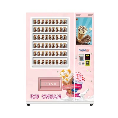 21,5 máquina expendedora congelada del helado del congelador de la máquina expendedora del helado de las invitaciones de la pantalla táctil